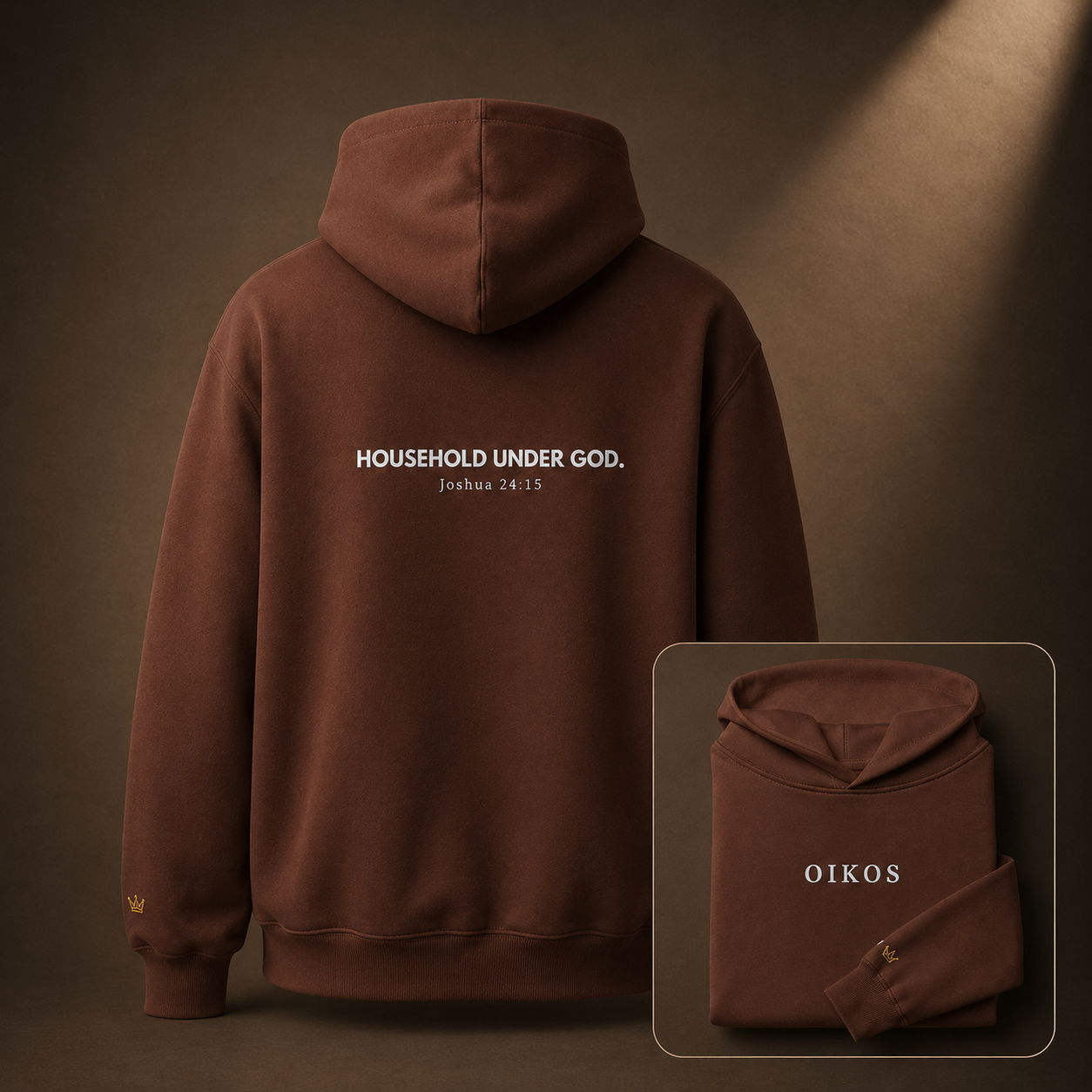 God Is Agápē — Oikos Hoodie (Chestnut)