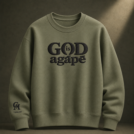 God Is Agápē — Steadfast Crew (Olive)