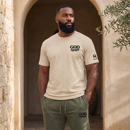 God Is Agápē — Covenant Track Pant (Olive)