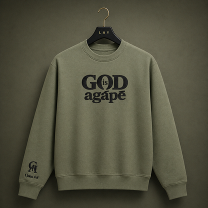 God Is Agápē — Steadfast Crew (Olive)