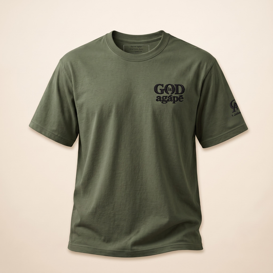 God Is Agápē — Standard Tee (Olive)