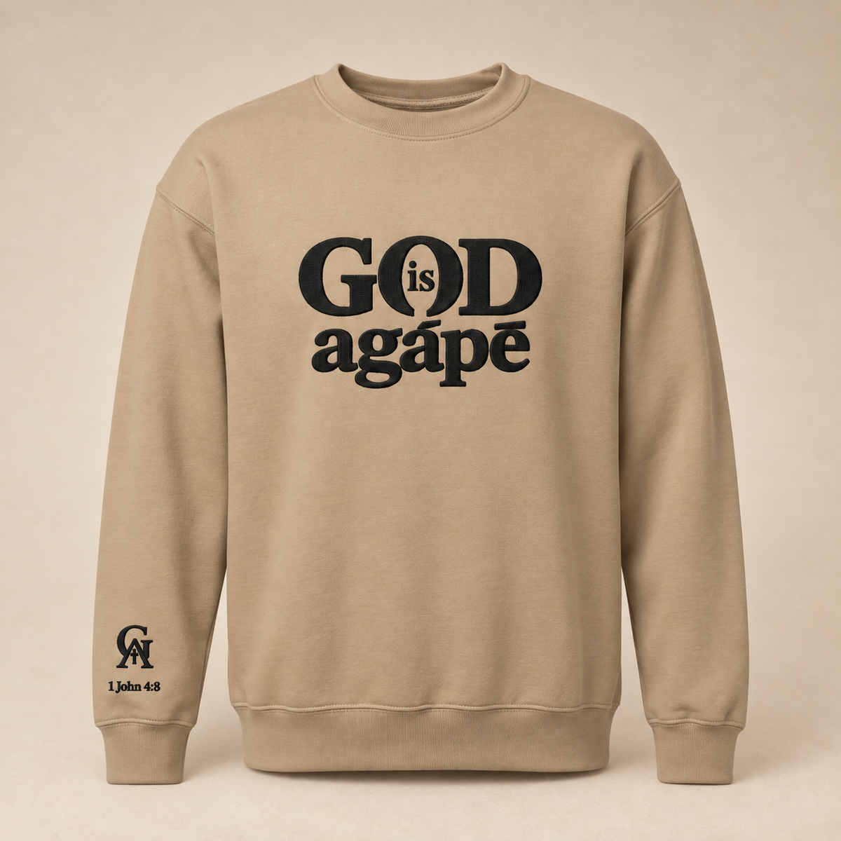 God Is Agápē — Steadfast Crew (Sand)