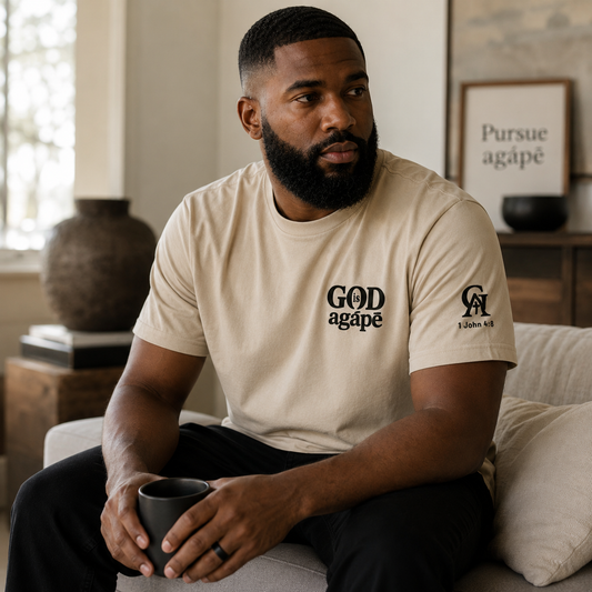 God Is Agápē — Standard Tee (Sand)