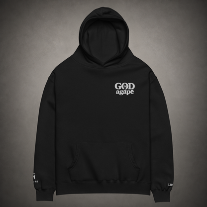 God Is Agápē — Covenant Hoodie, Oversized (Black)