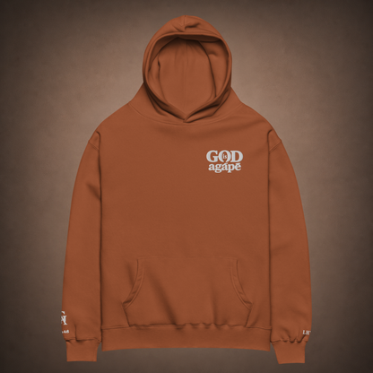 God Is Agápē — Covenant Hoodie, Oversized (Clay)