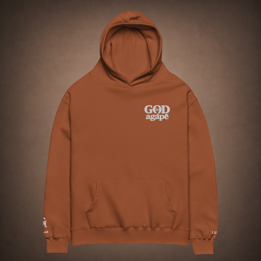 God Is Agápē — Covenant Hoodie, Oversized (Clay)
