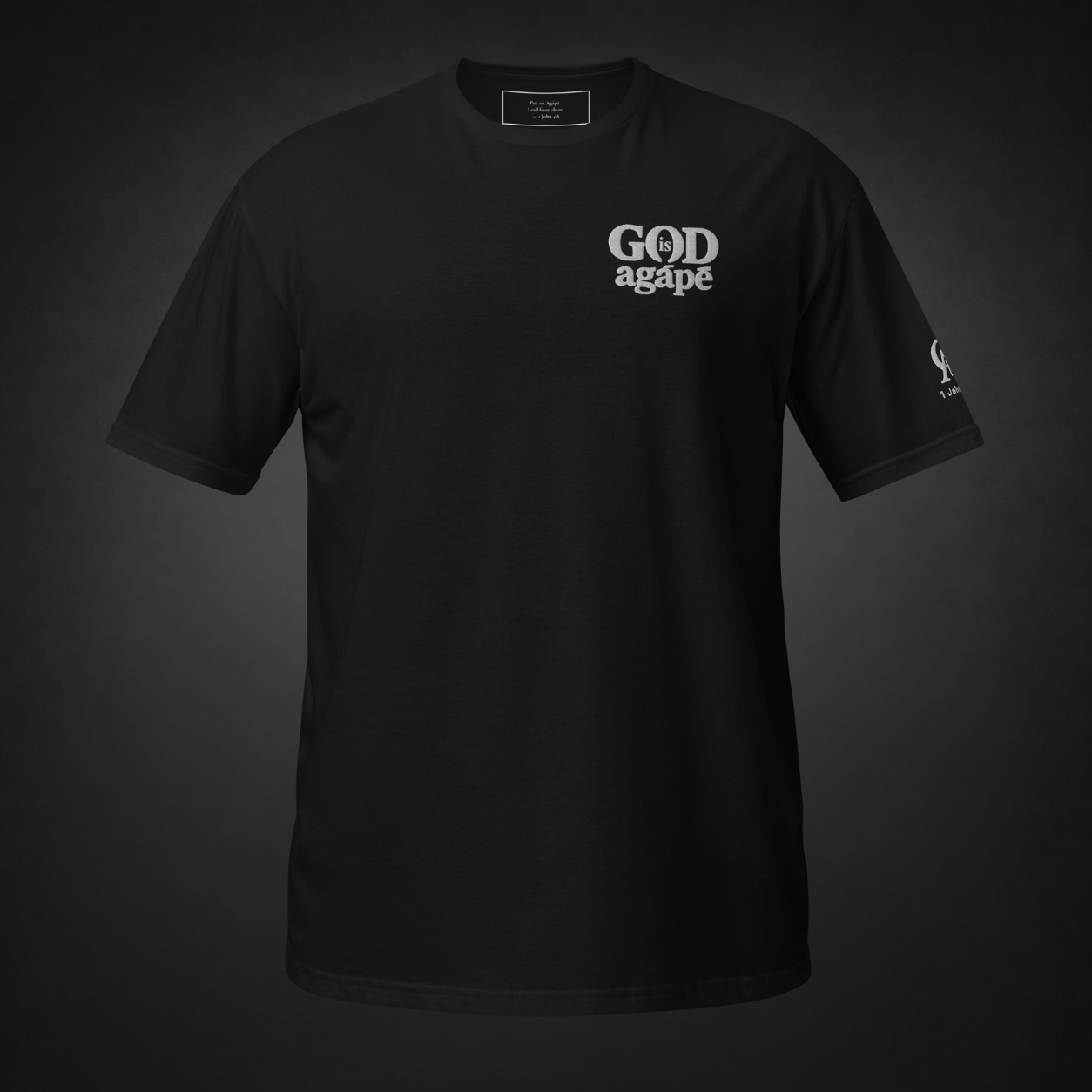 God Is Agápē — Standard Tee (Black)