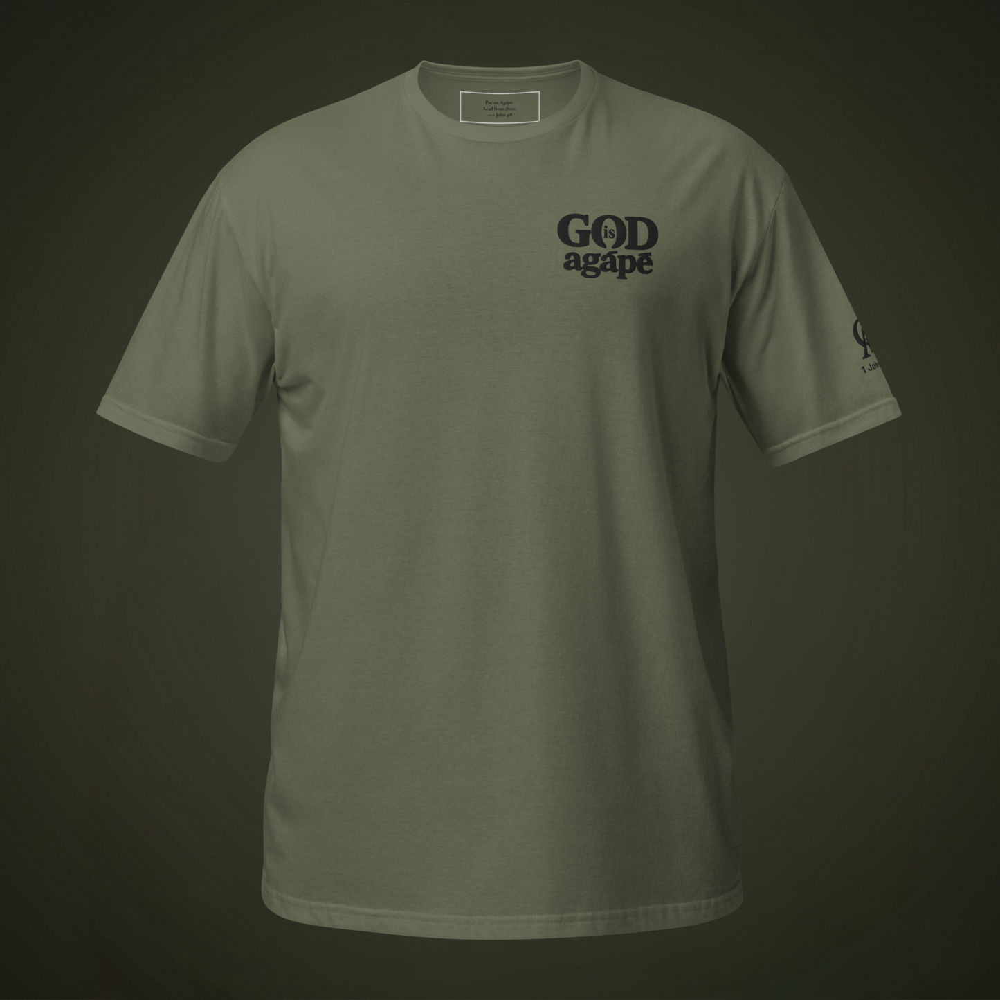 God Is Agápē — Standard Tee (Olive)