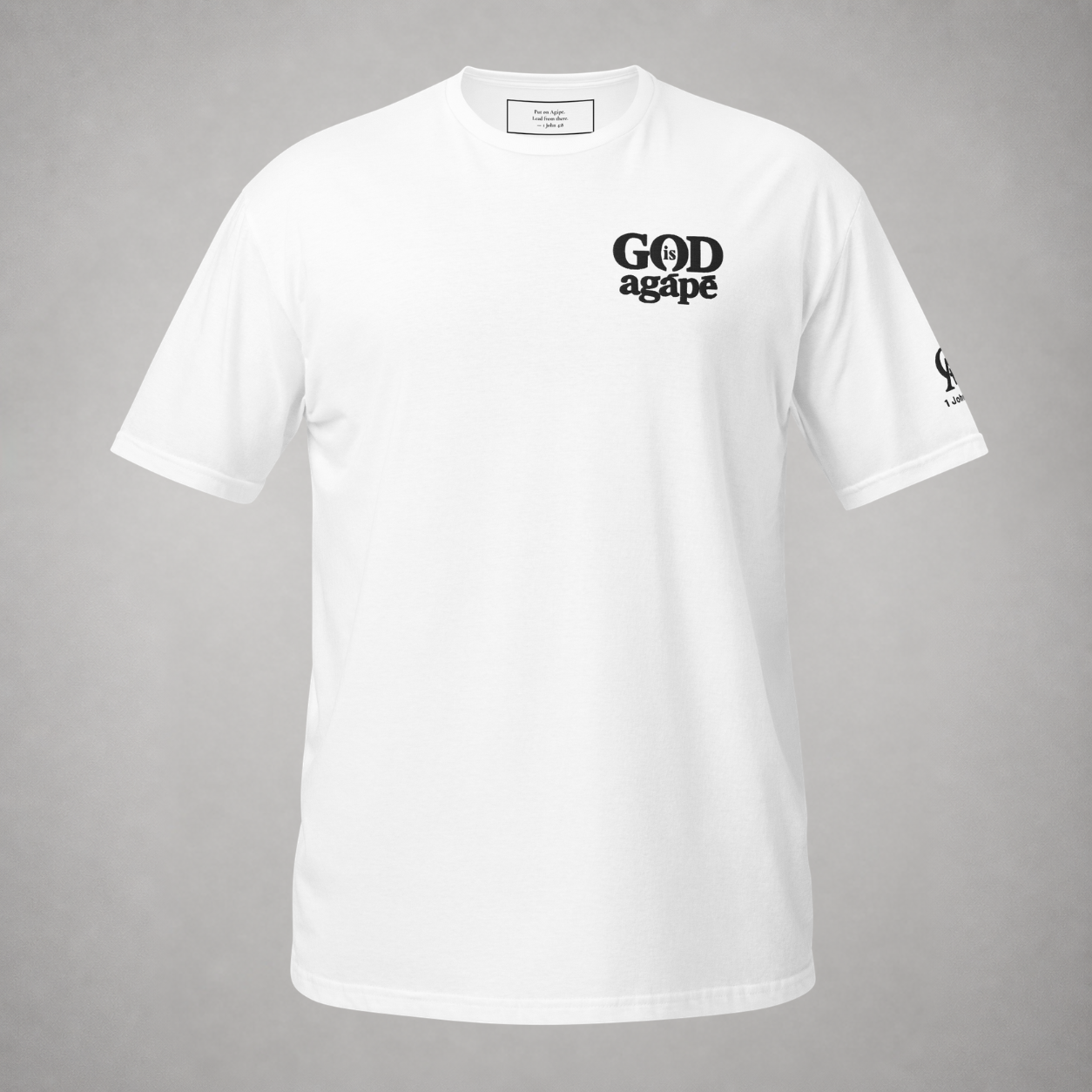 God Is Agápē — Standard Tee (White)