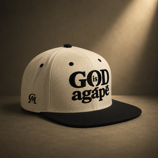 God Is Agápē Classic Snapback - Bone