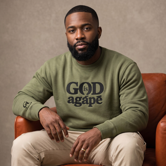 God Is Agápē — Steadfast Crew (Olive)