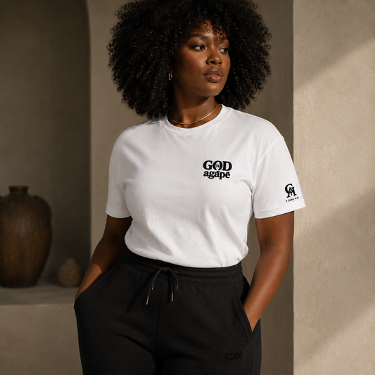 God Is Agápē — Standard Tee (White)